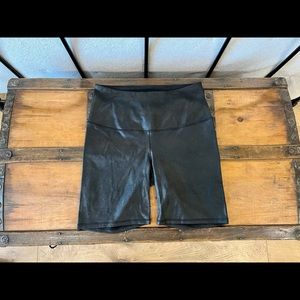 CALIA Women's Sculpt Faux Leather Bike Shorts